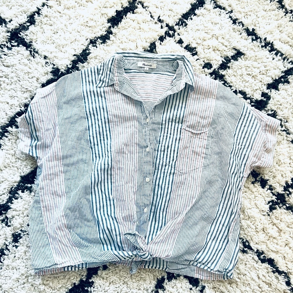 Madewell Oversized Striped Shirt Size Small